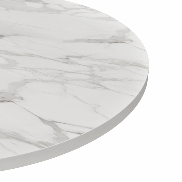 Marmor Weiß Rund _ Oval Nahaufnahme